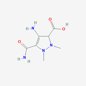 4-Amino-5-carbamoyl-1,2-dimethyl-2,3-dihydro-1H-pyrazole-3-carboxylic acid