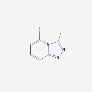 molecular formula C7H6IN3 B12874940 5-Iodo-3-methyl-[1,2,4]triazolo[4,3-a]pyridine 