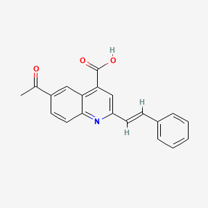 6-Acetyl-2-styrylquinoline-4-carboxylic acid