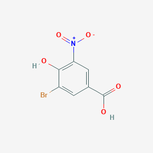 molecular formula C7H4BrNO5 B1287500 3-溴-4-羟基-5-硝基苯甲酸 CAS No. 67175-27-3