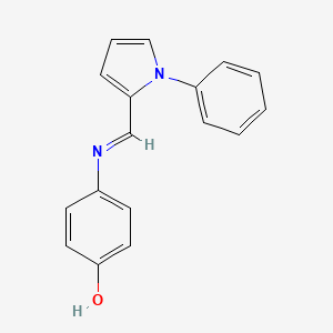 4-(((1-Phenyl-1H-pyrrol-2-yl)methylene)amino)phenol