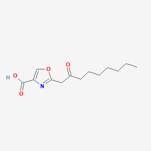 molecular formula C13H19NO4 B12875060 2-(2-Oxononyl)-1,3-oxazole-4-carboxylic acid CAS No. 90071-66-2