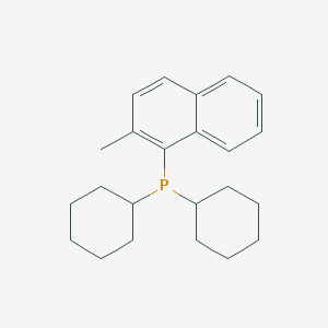 molecular formula C23H31P B12875093 Dicyclohexyl(2-methylnaphthalen-1-yl)phosphine 