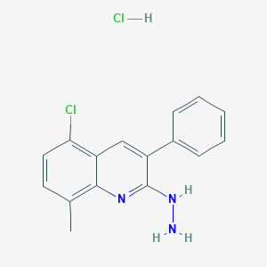 5-Chloro-2-hydrazino-8-methyl-3-phenylquinoline hydrochloride