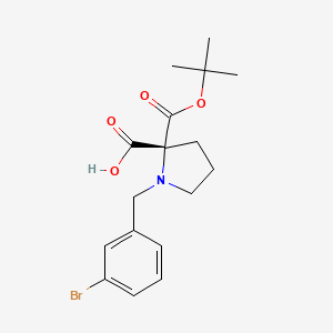 (R)-1-(3-Bromobenzyl)-2-(tert-butoxycarbonyl)pyrrolidine-2-carboxylic acid