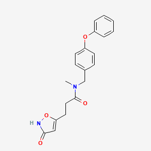 molecular formula C20H20N2O4 B12875134 N-Methyl-3-(3-oxo-2,3-dihydroisoxazol-5-yl)-N-(4-phenoxybenzyl)propanamide 