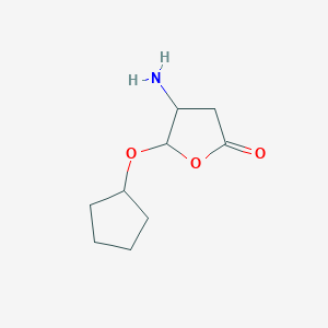 molecular formula C9H15NO3 B12875136 4-Amino-5-(cyclopentyloxy)dihydrofuran-2(3H)-one 