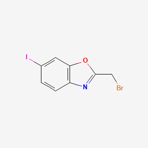 molecular formula C8H5BrINO B12875167 2-(Bromomethyl)-6-iodobenzo[d]oxazole 