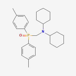 molecular formula C27H38NOP B12875174 ((Dicyclohexylamino)methyl)di-p-tolylphosphine oxide 