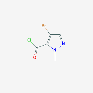 molecular formula C5H4BrClN2O B1287522 4-bromo-1-methyl-1H-pyrazole-5-carbonyl chloride CAS No. 1006448-72-1