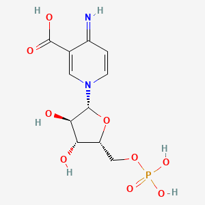 molecular formula C11H15N2O9P B12875259 1-[(2R,3R,4R,5R)-3,4-dihydroxy-5-(phosphonooxymethyl)oxolan-2-yl]-4-iminopyridine-3-carboxylic acid 