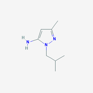 molecular formula C8H15N3 B1287526 1-异丁基-3-甲基-1H-吡唑-5-胺 CAS No. 3524-36-5