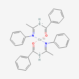 molecular formula C32H28CuN2O2 B12875270 Bis[3-(phenylimino)butyrophenonato]copper 