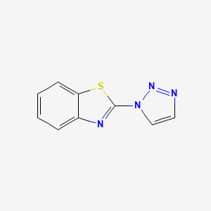 molecular formula C9H6N4S B12875274 2-(1H-1,2,3-triazol-1-yl)benzo[d]thiazole 