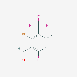 2-Bromo-6-fluoro-4-methyl-3-(trifluoromethyl)benzaldehyde