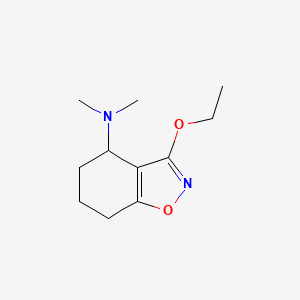 molecular formula C11H18N2O2 B12875369 3-ethoxy-N,N-dimethyl-4,5,6,7-tetrahydrobenzo[d]isoxazol-4-amine 