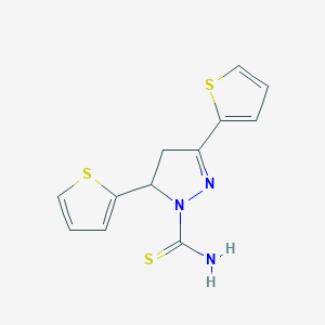 3,5-DI(Thiophen-2-YL)-4,5-dihydro-1H-pyrazole-1-carbothioamide