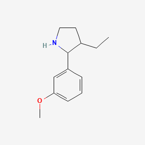 molecular formula C13H19NO B12875418 3-Ethyl-2-(3-methoxyphenyl)pyrrolidine 