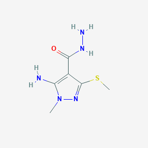 5-Amino-1-methyl-3-(methylthio)-1H-pyrazole-4-carbohydrazide