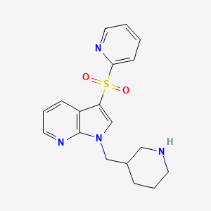 1H-Pyrrolo[2,3-b]pyridine, 1-(3-piperidinylmethyl)-3-(2-pyridinylsulfonyl)-