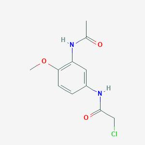 molecular formula C11H13ClN2O3 B12875468 N-(3-Acetylamino-4-methoxy-phenyl)-2-chloro-acetamide 