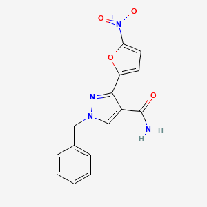 1-Benzyl-3-(5-nitrofuran-2-yl)-1H-pyrazole-4-carboxamide