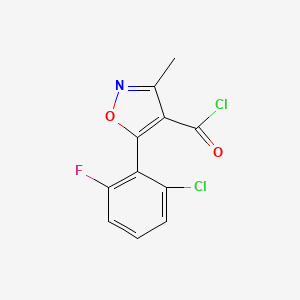 4-Isoxazolecarbonyl chloride, 5-(2-chloro-6-fluorophenyl)-3-methyl-