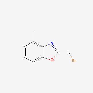 molecular formula C9H8BrNO B12875515 2-(Bromomethyl)-4-methylbenzo[d]oxazole 