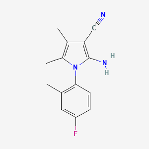 2-Amino-1-(4-fluoro-2-methylphenyl)-4,5-dimethyl-1H-pyrrole-3-carbonitrile