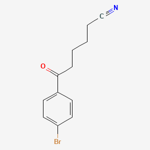 molecular formula C12H12BrNO B1287555 6-(4-Bromophenyl)-6-Oxohexanenitrile CAS No. 61719-38-8