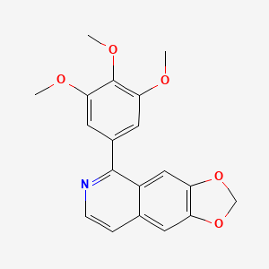 molecular formula C19H17NO5 B12875566 5-(3,4,5-Trimethoxyphenyl)-[1,3]dioxolo[4,5-g]isoquinoline CAS No. 6289-71-0