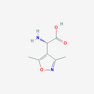 molecular formula C7H10N2O3 B12875572 (S)-2-Amino-2-(3,5-dimethylisoxazol-4-yl)acetic acid 