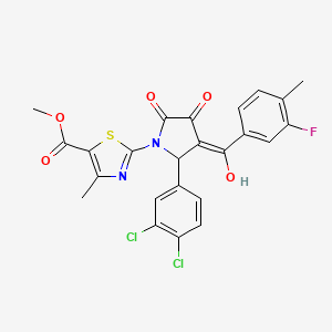 Methyl 2-(2-(3,4-dichlorophenyl)-3-(3-fluoro-4-methylbenzoyl)-4-hydroxy-5-oxo-2,5-dihydro-1H-pyrrol-1-yl)-4-methylthiazole-5-carboxylate