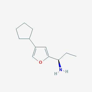 (R)-1-(4-Cyclopentylfuran-2-yl)propan-1-amine