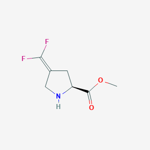 molecular formula C7H9F2NO2 B12875607 (S)-Methyl 4-(difluoromethylene)pyrrolidine-2-carboxylate 