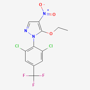 1-(2,6-Dichloro-4-(trifluoromethyl)phenyl)-5-ethoxy-4-nitro-1H-pyrazole