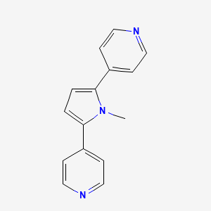 molecular formula C15H13N3 B12875612 4,4'-(1-Methyl-1H-pyrrole-2,5-diyl)dipyridine 