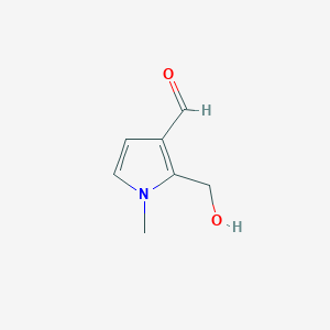 molecular formula C7H9NO2 B12875628 2-(Hydroxymethyl)-1-methyl-1H-pyrrole-3-carbaldehyde CAS No. 62501-64-8