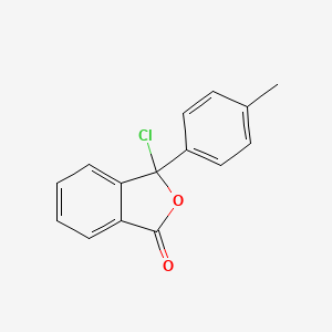 molecular formula C15H11ClO2 B12875651 3-Chloro-3-(4-methylphenyl)-2-benzofuran-1(3H)-one CAS No. 75654-05-6