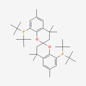 molecular formula C39H62O2P2 B12875657 (4,4,4',4',6,6'-Hexamethyl-2,2'-spirobi[chroman]-8,8'-diyl)bis(di-tert-butylphosphine) 