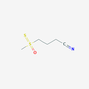 molecular formula C5H9NOS2 B12875665 4-(Methylsulfonothioyl)butanenitrile 