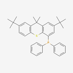 molecular formula C35H39PS B12875713 (2,7-Di-tert-butyl-9,9-dimethyl-9H-thioxanthen-4-yl)diphenylphosphine 