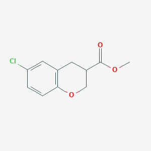 molecular formula C11H11ClO3 B1287573 6-Chloro-chroman-3-carboxylic acid methyl ester CAS No. 68281-66-3