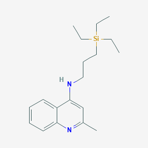 molecular formula C19H30N2Si B12875736 2-Methyl-N-(3-(triethylsilyl)propyl)quinolin-4-amine CAS No. 62619-94-7