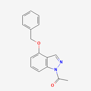 molecular formula C16H14N2O2 B1287582 1-(4-(Benzyloxy)-1H-indazol-1-yl)ethanone CAS No. 65361-84-4