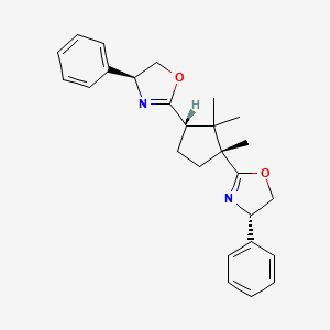 (4S,4'S)-2,2'-((1R,3S)-1,2,2-Trimethylcyclopentane-1,3-diyl)bis(4-phenyl-4,5-dihydrooxazole)