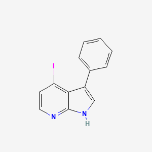 molecular formula C13H9IN2 B12875841 4-Iodo-3-phenyl-1H-pyrrolo[2,3-b]pyridine 