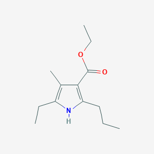 molecular formula C13H21NO2 B12875848 Ethyl 5-ethyl-4-methyl-2-propyl-1H-pyrrole-3-carboxylate CAS No. 647836-69-9