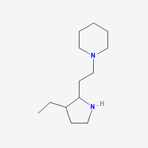 molecular formula C13H26N2 B12875869 1-(2-(3-Ethylpyrrolidin-2-yl)ethyl)piperidine 