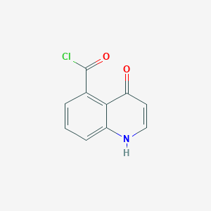 molecular formula C10H6ClNO2 B12875889 4-Hydroxyquinoline-5-carbonyl chloride 